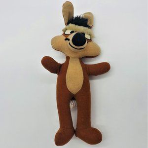 Vintage 1987 Warner Brothers Wile E Coyote Item 6393-Brown 14" Plush Collectible